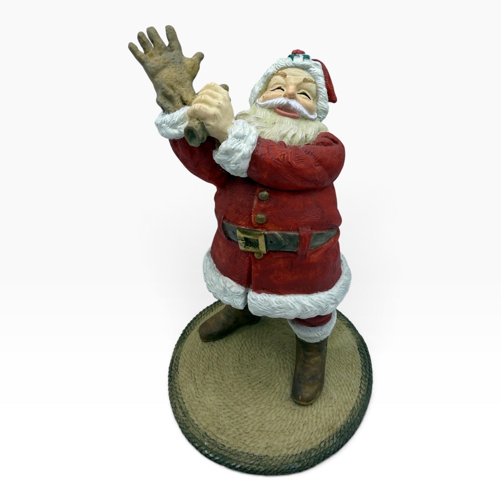 Vintage 1990 Santa Claus Figurine Red Suit Holiday Collectible Decor